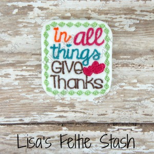 In All Things Give Thanks (YT)