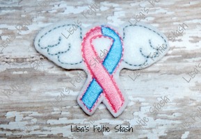 Awareness Ribbon with Angel Wings