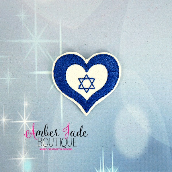 Glitter Hanukkah Heart (ME)