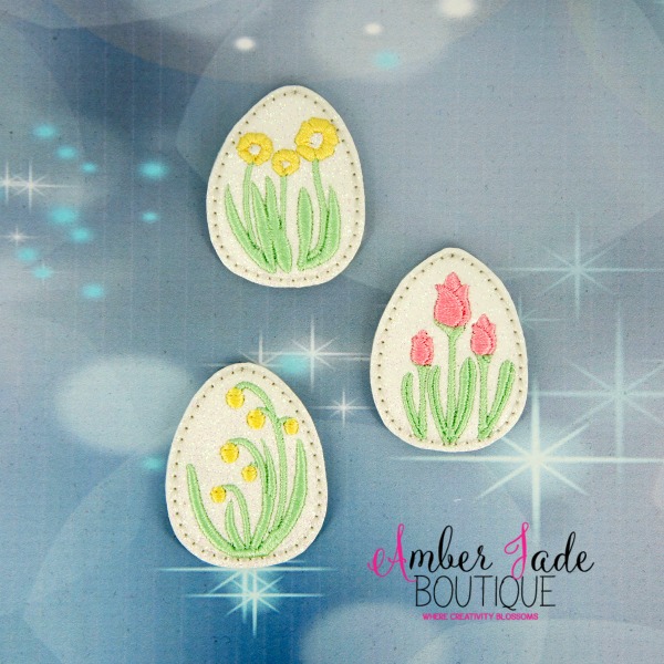 Glitter Flower Easter Eggs (O)