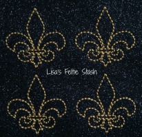 Fleur De Lis (Black Glitter)