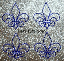 Fleur De Lis (Gold Glitter Canvas)