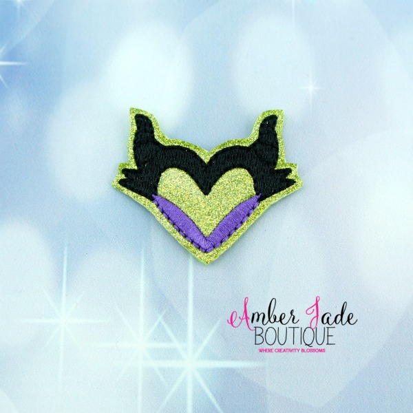 Glitter Maleficent Heart (EF)