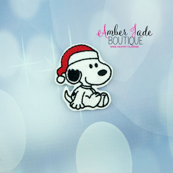 Glitter Snoopy Santa (EF)