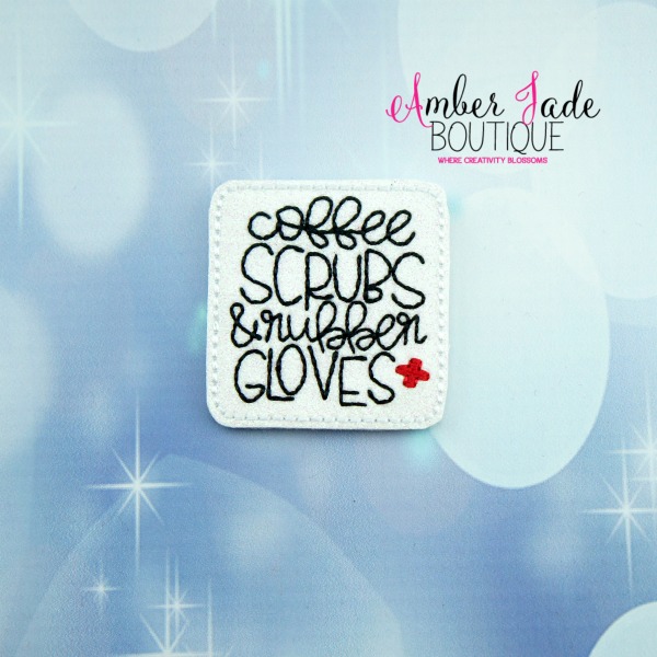 Glitter Coffee Scrubs and Rubber Gloves (EF)
